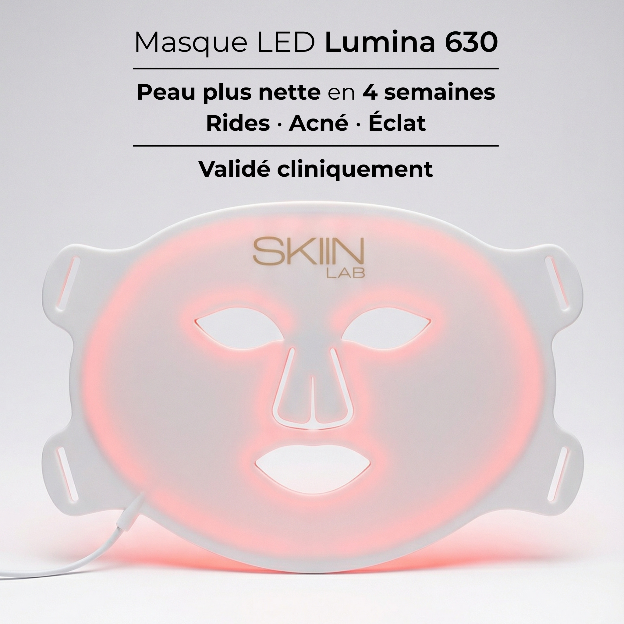 Lumina 630 | Masque LED Visage Anti-Rides & Anti-Acné SkiinLAB
